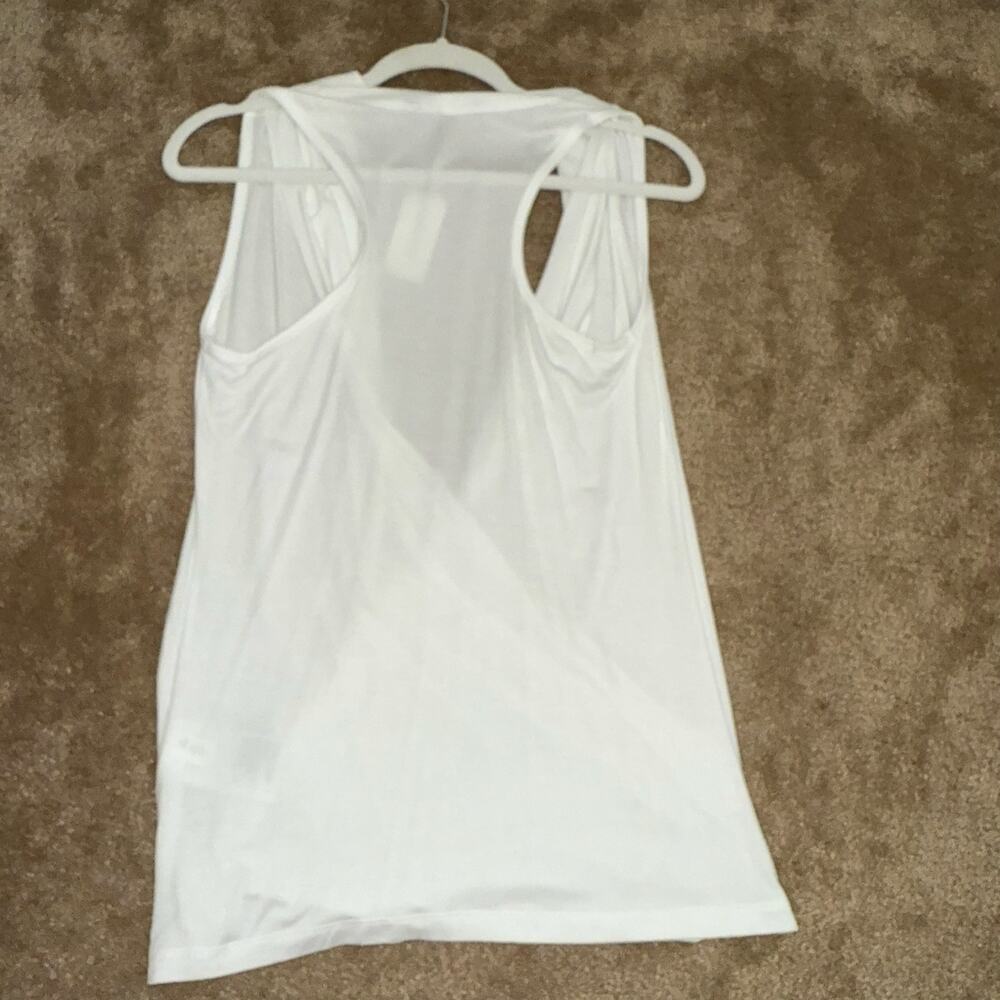 Banana Republic White Draped Tank Racerback Top NWT Size S - Picture 12 of 16